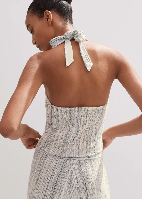 jacquard_halterneck_top_2.webp ME+EM Jacquard Halterneck Top | Women Vests And Camis