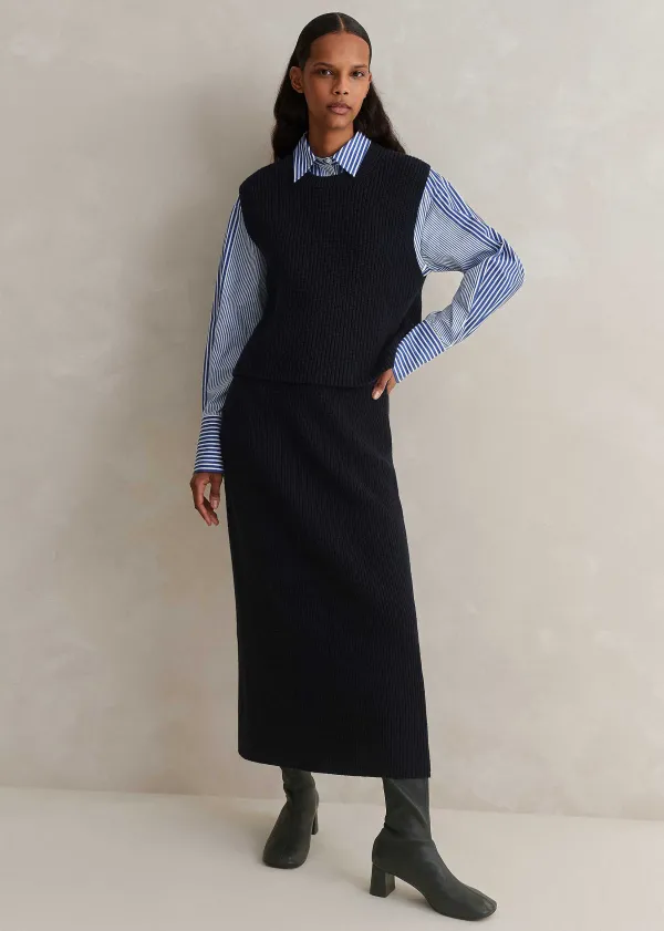 ME+EM Knitted Vest + Skirt Co-Ord | Women Suits And Co-Ords