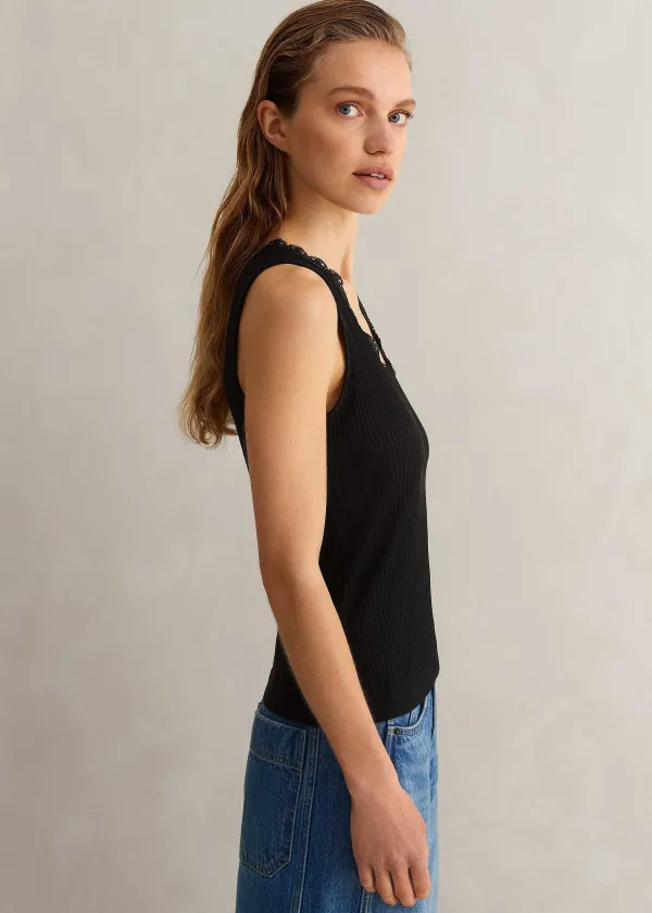 lace_trim_v_neck_layering_tank_4.webp ME+EM Lace Trim V Neck Layering Tank | Women Layering Tops