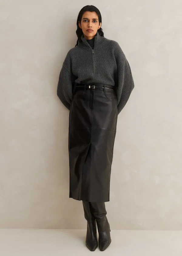 leather_midi_skirt_3.webp ME+EM Leather Midi Skirt | Women Skirts