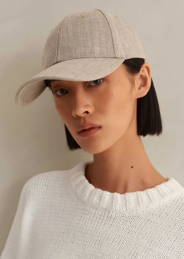 ME+EM Linen Baseball Cap | Women Hats And Scarves