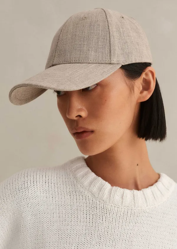 linen_baseball_cap_4.webp ME+EM Linen Baseball Cap | Women Hats And Scarves