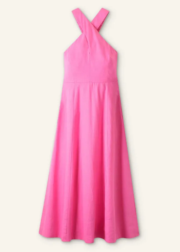 ME+EM Linen-Blend Crossover Maxi Dress | Women Maxi Dresses