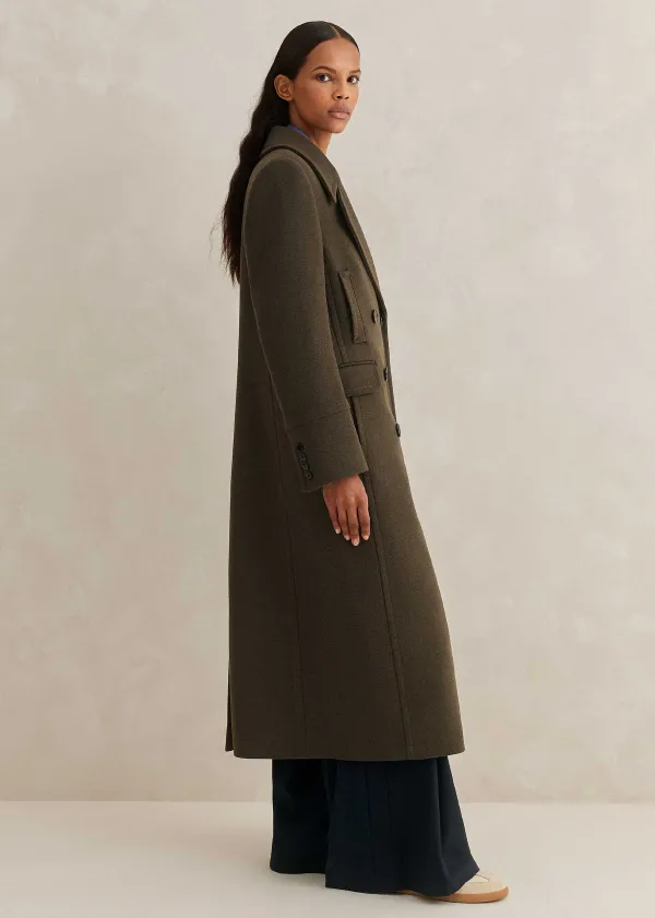 ME+EM Melange Wool Longline Coat | Women Coats
