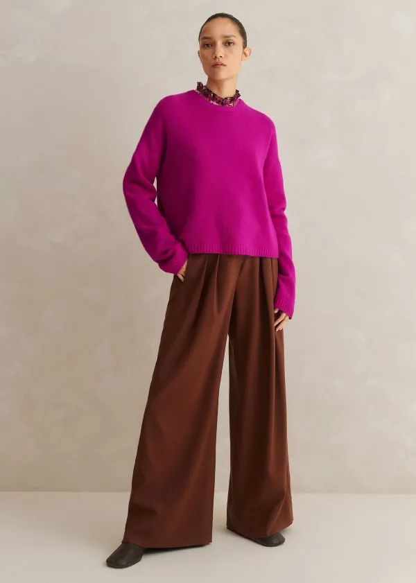 ME+EM Merino Cashmere Relaxed Crop Jumper + Snood | Women Jumpers