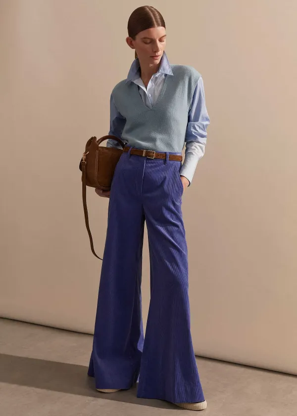 ME+EM Merino Cashmere Relaxed V-Neck Vest | Women Vests