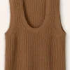 ME+EM Merino Cashmere Ribbed Scoop Neck Vest | Women Vests