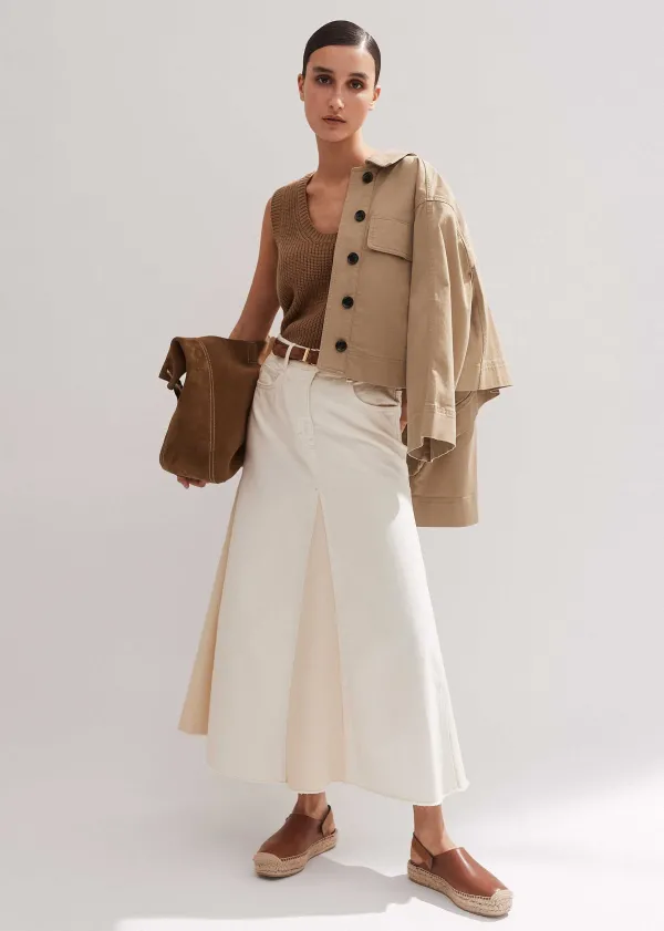 ME+EM Merino Cashmere Ribbed Scoop Neck Vest | Women Vests