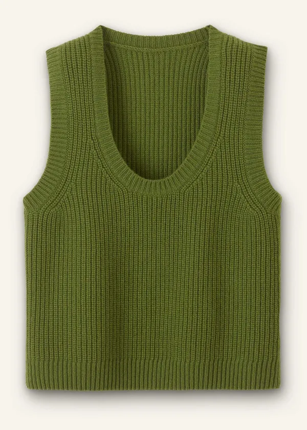 merino_cashmere_ribbed_scoop_neck_vest_4.webp ME+EM Merino Cashmere Ribbed Scoop Neck Vest | Women Vests