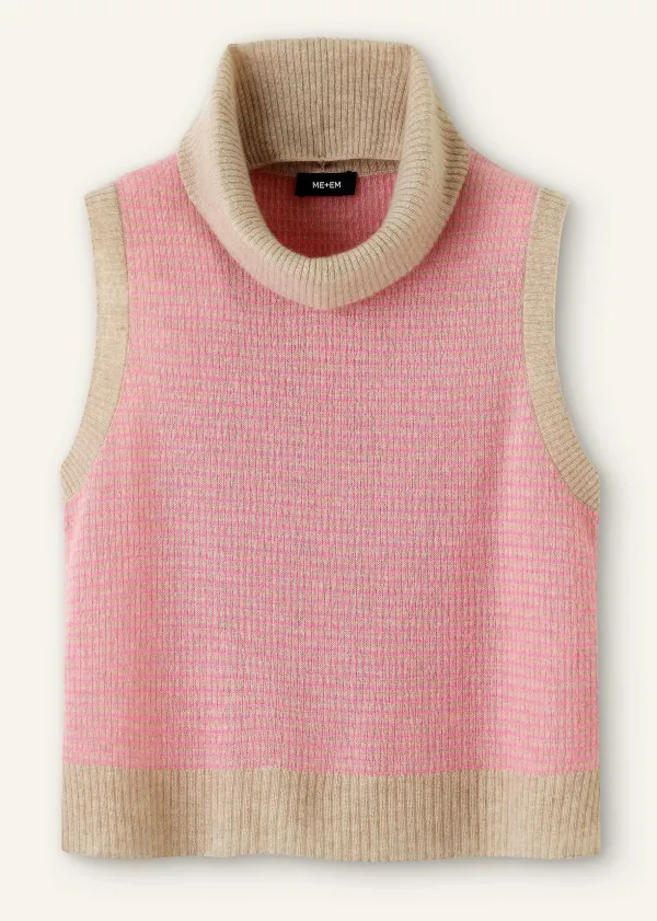 merino_cashmere_silk_lace_stitch_vest__snood_0.webp ME+EM Merino Cashmere Silk Lace Stitch Vest + Snood | Women Vests