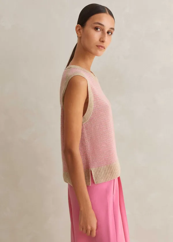 merino_cashmere_silk_lace_stitch_vest__snood_3.webp ME+EM Merino Cashmere Silk Lace Stitch Vest + Snood | Women Vests