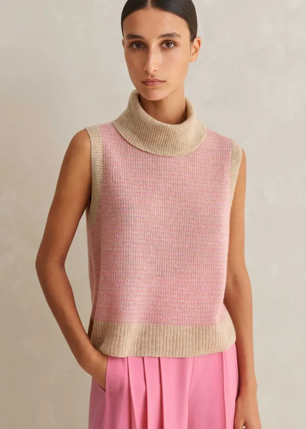 merino_cashmere_silk_lace_stitch_vest__snood_5.webp ME+EM Merino Cashmere Silk Lace Stitch Vest + Snood | Women Vests