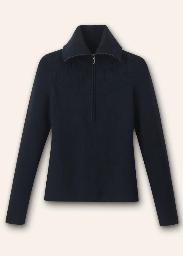 merino_stretch_half_zip_jumper_2.webp ME+EM Merino Stretch Half Zip Jumper | Women Jumpers