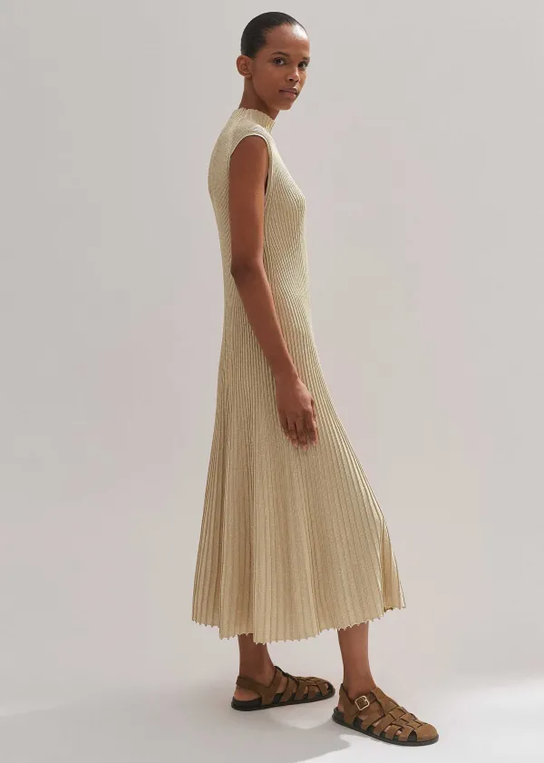 metallic_rib_knit_cap_sleeve_midi_dress_5.webp ME+EM Metallic Rib Knit Cap Sleeve Midi Dress | Women Midi Dresses