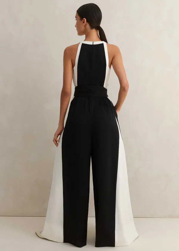 monochrome_halterneck_jumpsuit__belt_6.webp ME+EM Monochrome Halterneck Jumpsuit + Belt | Women Jumpsuits