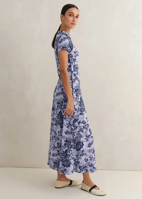 ME+EM Mystic Floral Print Cap Sleeve Maxi Dress | Women Maxi Dresses