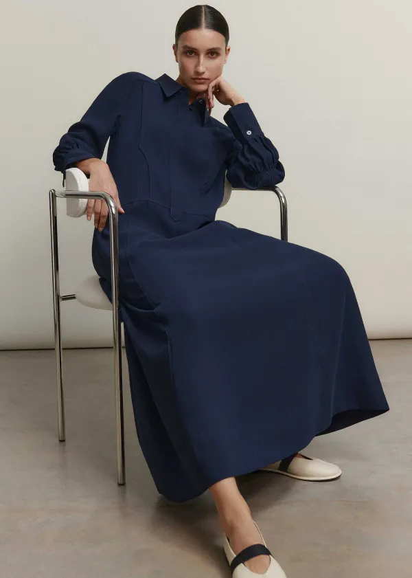 ME+EM Panelling Detail Maxi Shirt Dress | Women Maxi Dresses