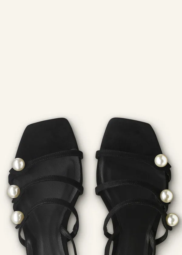 pearl_detail_suede_kitten_sandal_2.webp ME+EM Pearl Detail Suede Kitten Sandal | Women Sandals