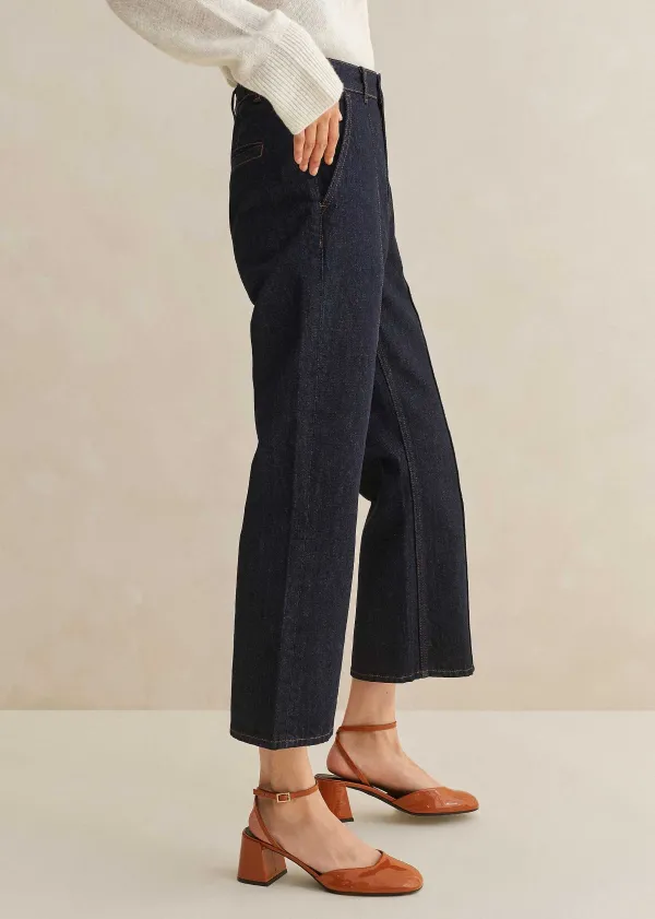 pin_tuck_kick_flare_crop_jean_2.webp ME+EM Pin Tuck Kick Flare Crop Jean | Women Denim