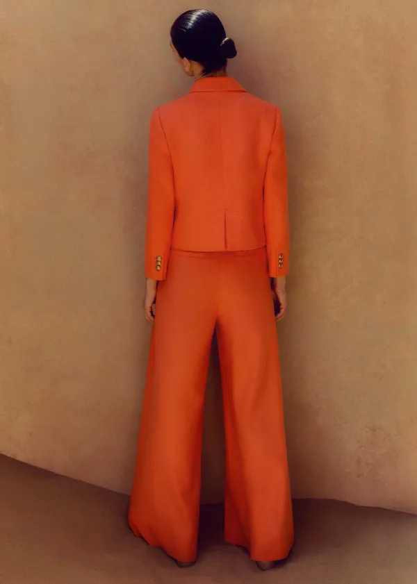 ME+EM Pleated Ultra Wide-Leg Trouser + Jacket Suit | Women Occasionwear