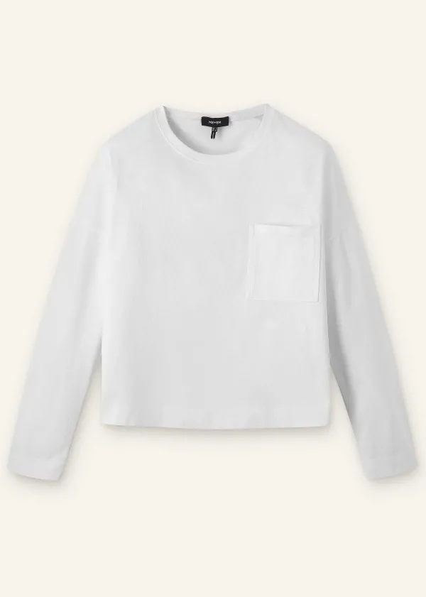ME+EM Pocket Detail Boxy Long Sleeve Top | Women T-Shirts