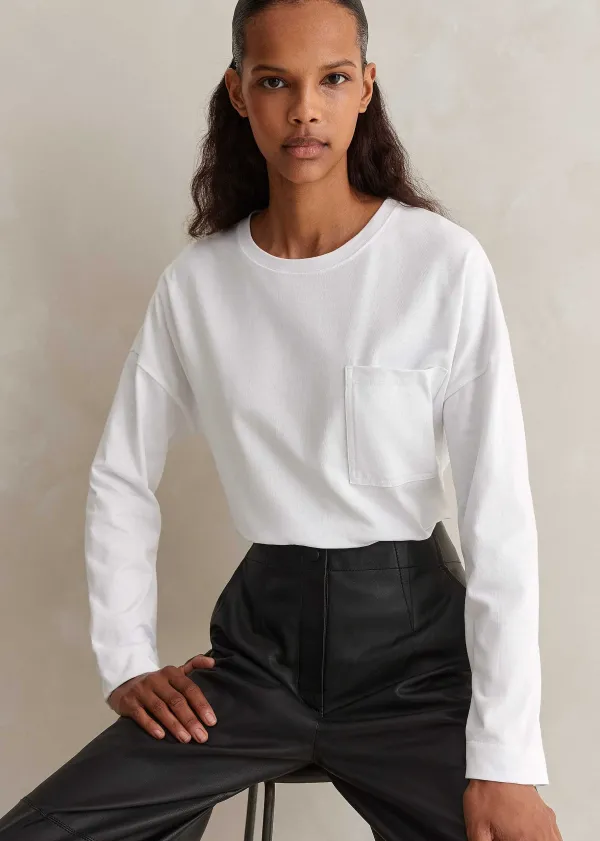 pocket_detail_boxy_long_sleeve_top_2.webp ME+EM Pocket Detail Boxy Long Sleeve Top | Women T-Shirts