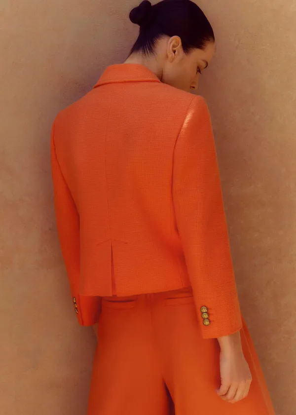 ME+EM Pop Tweed Bracelet Sleeve Jacket | Women Crop Jackets