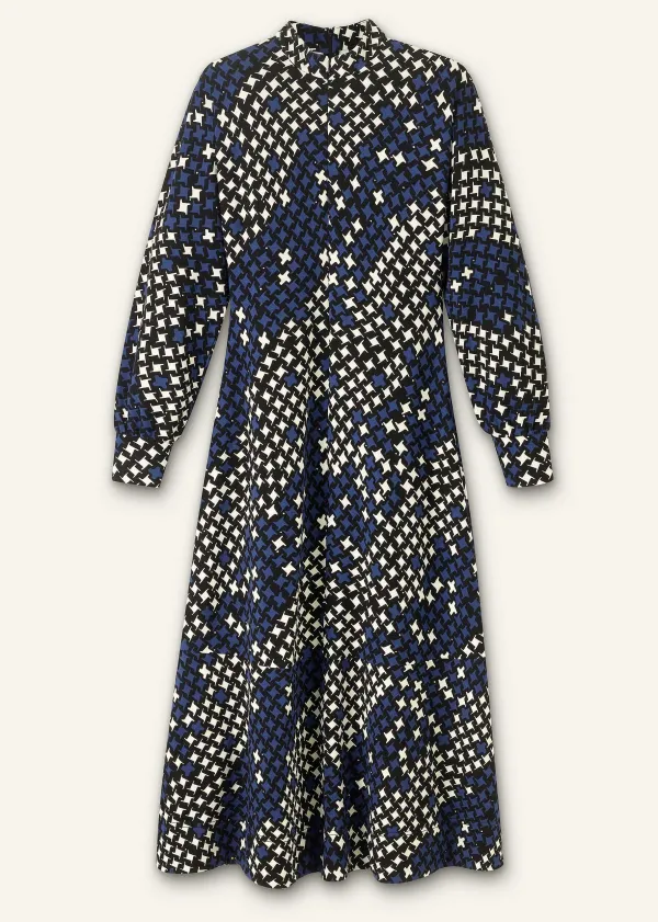 ME+EM Printed Ponte Balloon Sleeve Maxi Dress | Women Maxi Dresses