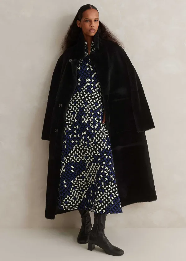 ME+EM Printed Ponte Balloon Sleeve Maxi Dress | Women Maxi Dresses