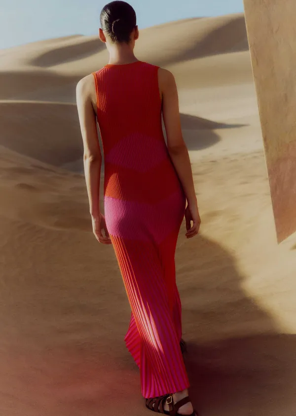 ME+EM Racer Crew Neck Rib Maxi Dress | Women Maxi Dresses