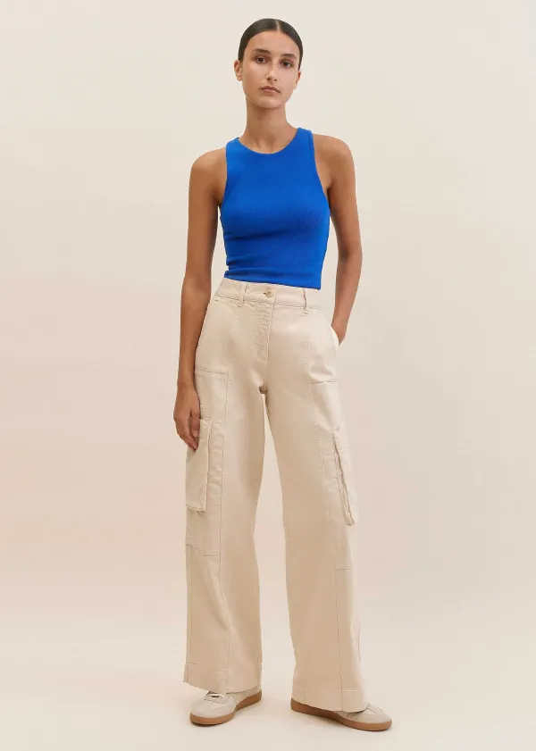 ME+EM Racerback Cropped Vest | Women Beach & Summer Tops