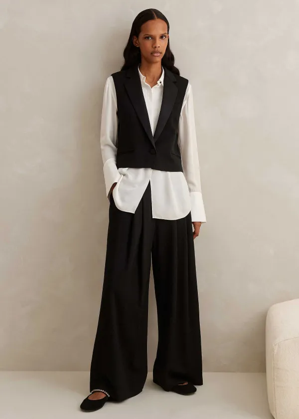 ME+EM Regular-Length Wide-Leg Forever Tux Trouser | Women Wide-Leg Trousers