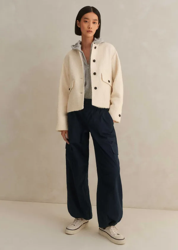 ME+EM Relaxed Low-Rise Cargo Trouser | Women Cargo Trousers