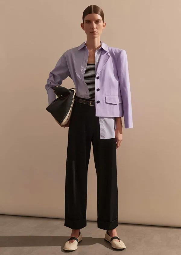 relaxed_tapered_turnup_trouser_3.webp ME+EM Relaxed Tapered Turn-Up Trouser | Women Tapered Trousers