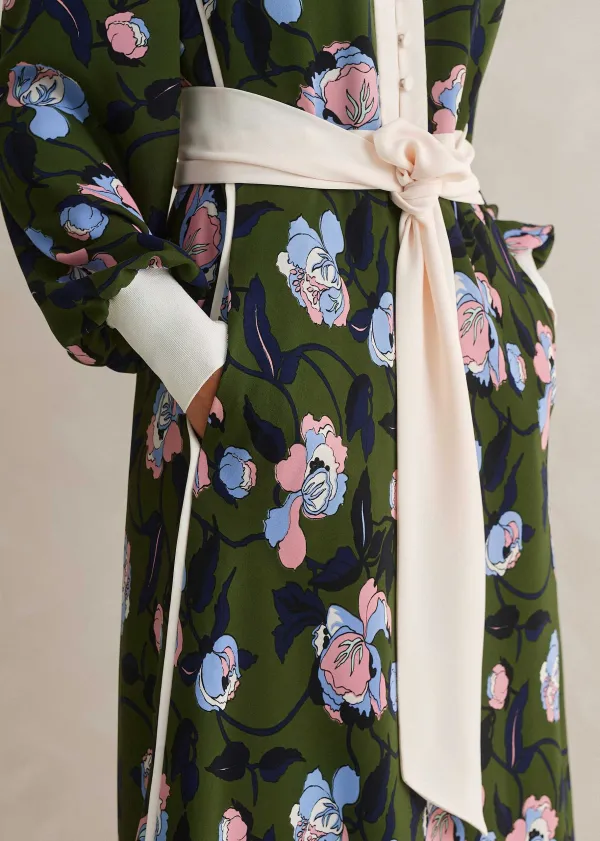 rose_print_panelled_midi_dress_3.webp ME+EM Rose Print Panelled Midi Dress | Women Midi Dresses