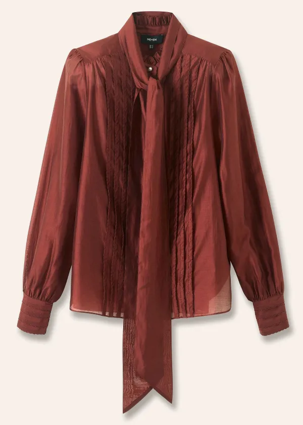 ME+EM Scallop Pleat Detail Blouse Tie + Cami | Women Blouses