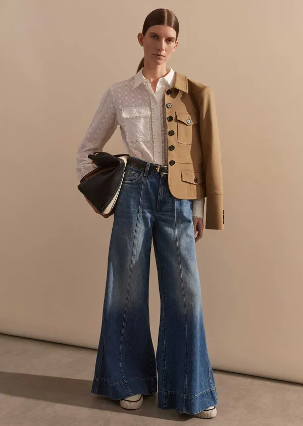 ME+EM Seam Front Wide-Leg Flare Jean | Women Jeans