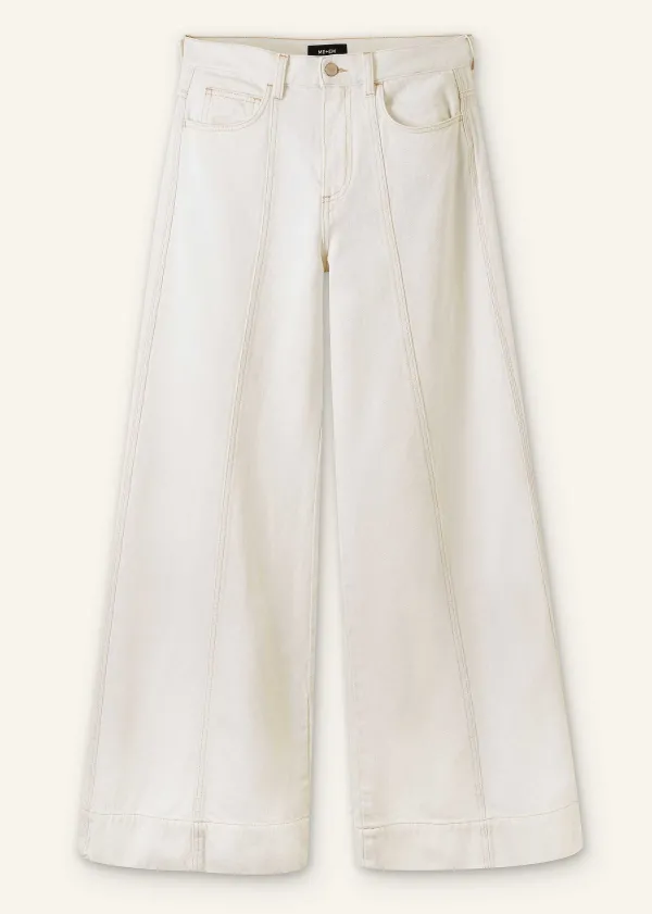 ME+EM Seam Front Wide-Leg Flare Jean | Women Wide-Leg Trousers