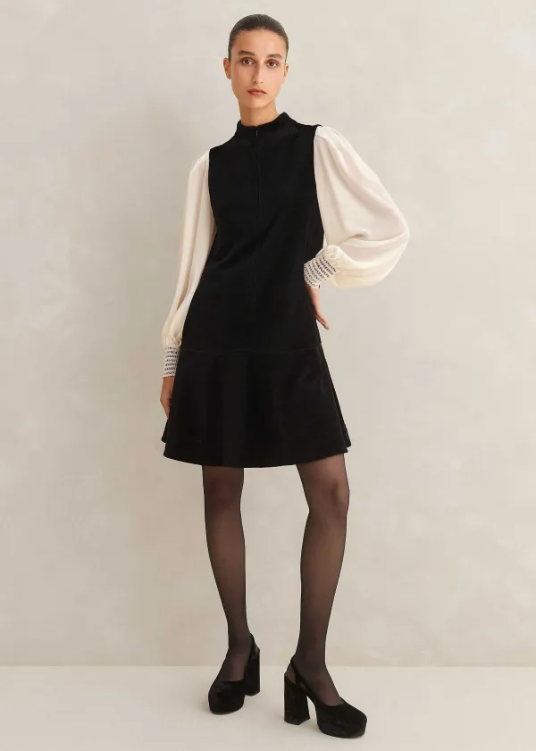 sheer_sleeve_crew_neck_layering_top_5.webp ME+EM Sheer Sleeve Crew Neck Layering Top | Women Layering Tops