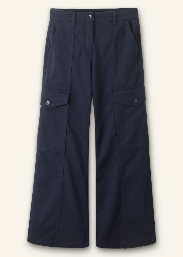 short_length_cotton_flared_cargo_trouser_2.webp ME+EM Short Length Cotton Flared Cargo Trouser | Women Cargo Trousers