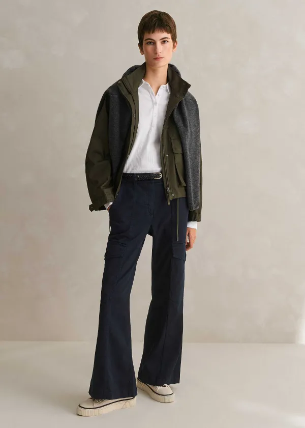 short_length_cotton_flared_cargo_trouser_4.webp ME+EM Short Length Cotton Flared Cargo Trouser | Women Cargo Trousers