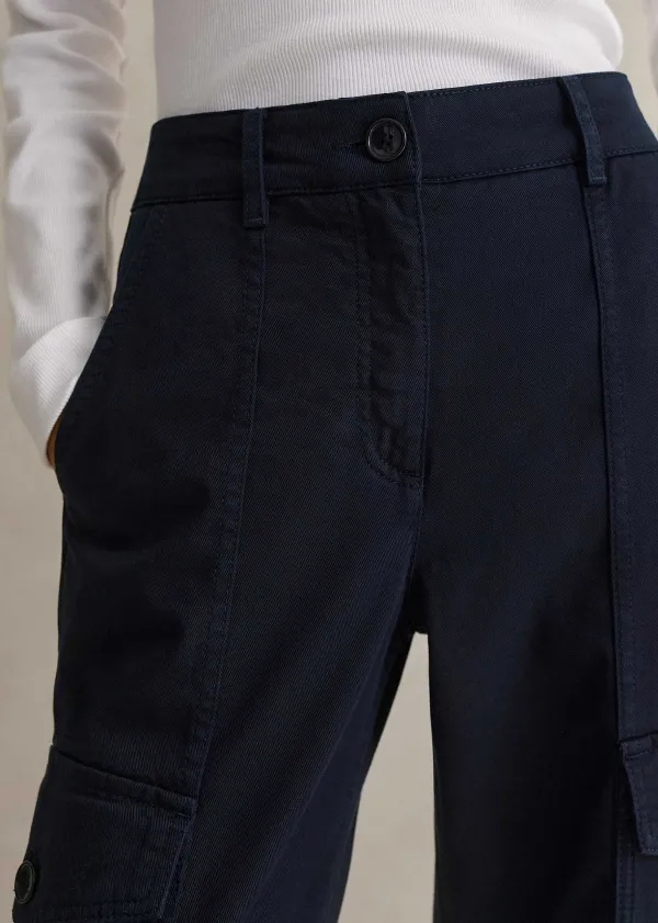 short_length_cotton_flared_cargo_trouser_5.webp ME+EM Short Length Cotton Flared Cargo Trouser | Women Cargo Trousers