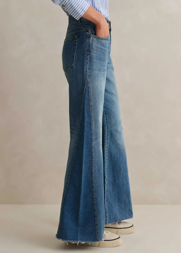 short_length_split_seam_flare_jean_2-1.webp ME+EM Short Length Split Seam Flare Jean | Women Jeans