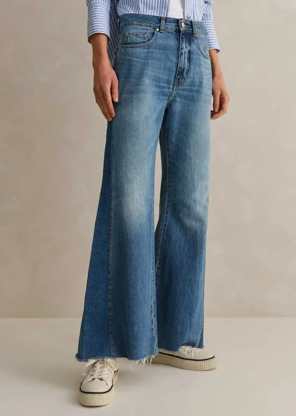 short_length_split_seam_flare_jean_3-1.webp ME+EM Short Length Split Seam Flare Jean | Women Jeans