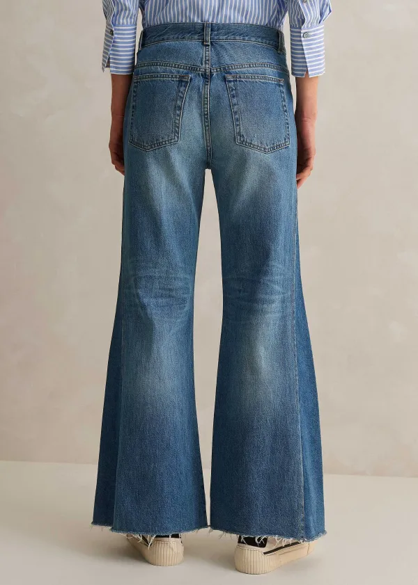 short_length_split_seam_flare_jean_4-1.webp ME+EM Short Length Split Seam Flare Jean | Women Jeans