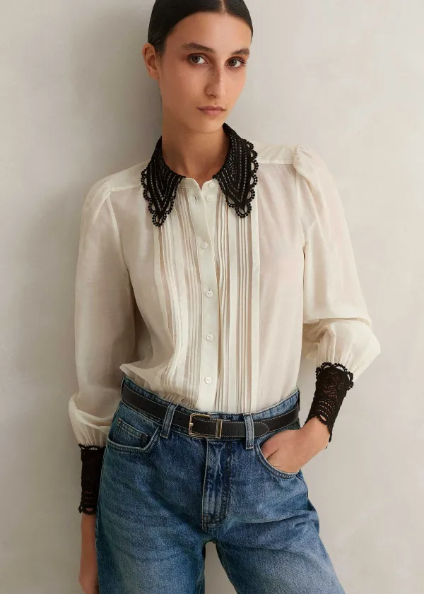 silk_cotton_embroidered_collar_blouse_4.webp ME+EM Silk Cotton Embroidered Collar Blouse | Women Blouses