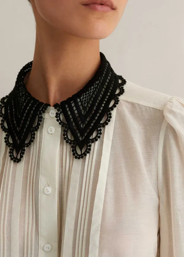 silk_cotton_embroidered_collar_blouse_5.webp ME+EM Silk Cotton Embroidered Collar Blouse | Women Blouses