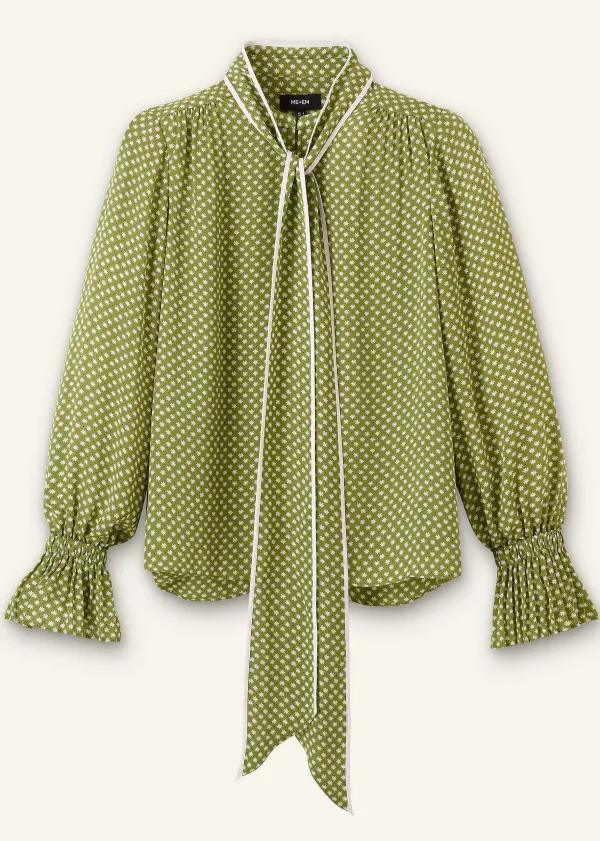 silk_daisy_flower_print_top__scarf_6.webp ME+EM Silk Daisy Flower Print Top + Scarf | Women Blouses