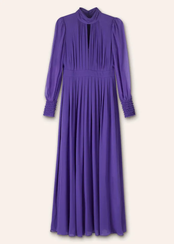 ME+EM Silk Full-Length Dress With Corsage + Belt | Women Maxi Dresses