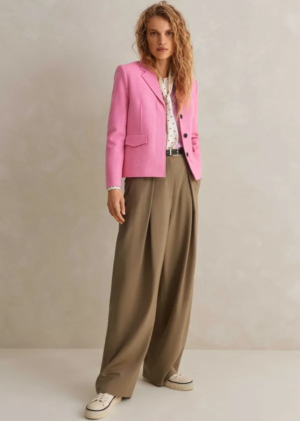 ME+EM Silk Halo Spot Print Pussybow Blouse | Women Blouses